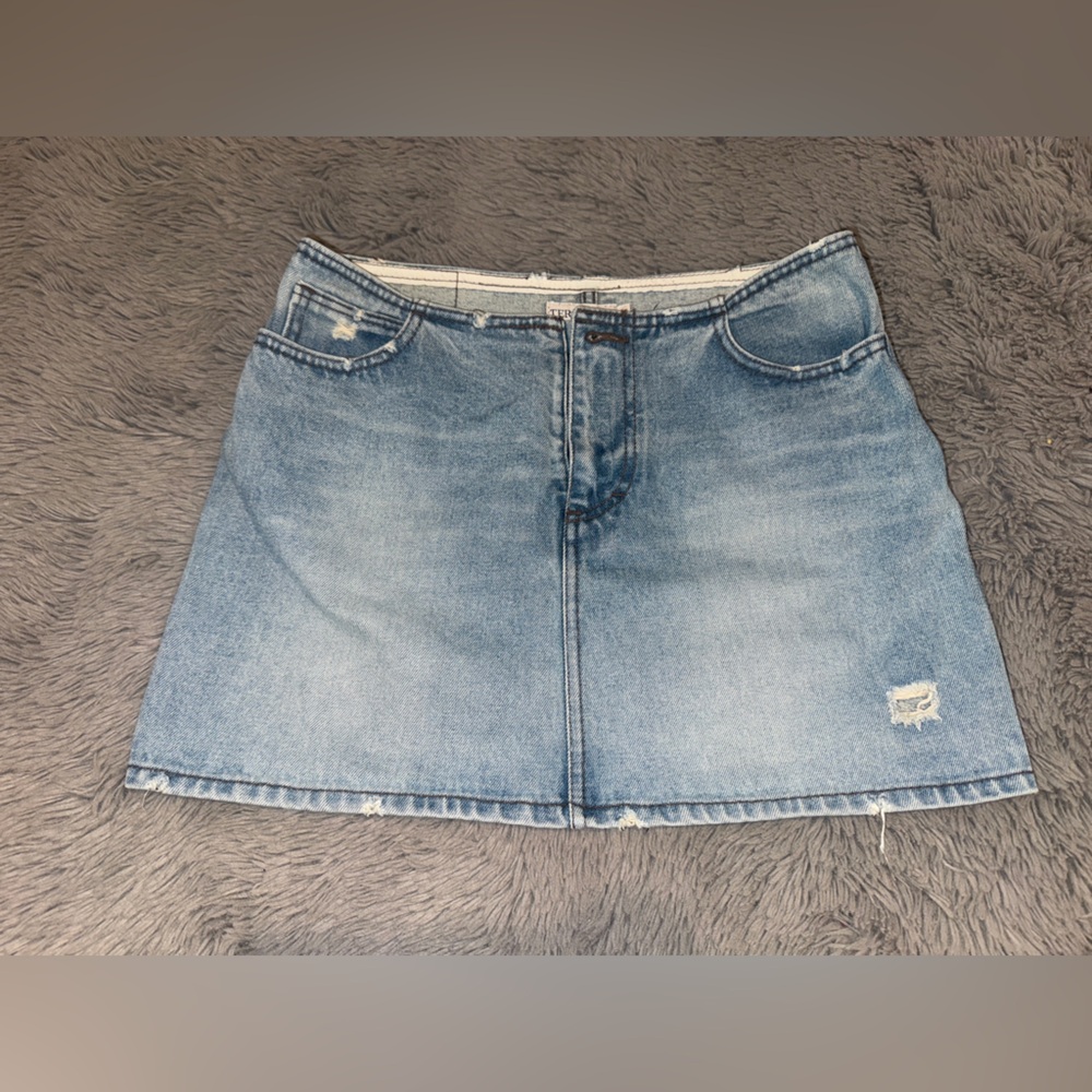 Classic Blue Denim Mini Skirt